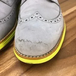 Cole Haan Zerogrand OG Wingtip Oxford Spikeless Golf Shoes Gray Yellow Men 9.5 M 2022 Cole Haan x atmos | Øriginal Grand | Mercari main image 4